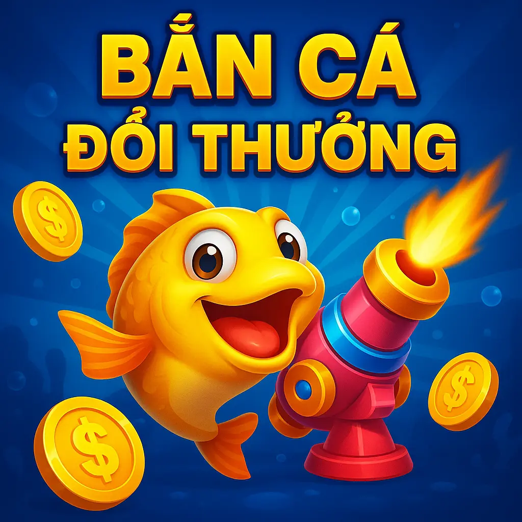 Hình ảnh đại diện game bắn cá đổi thưởng, cá vàng và đại bác