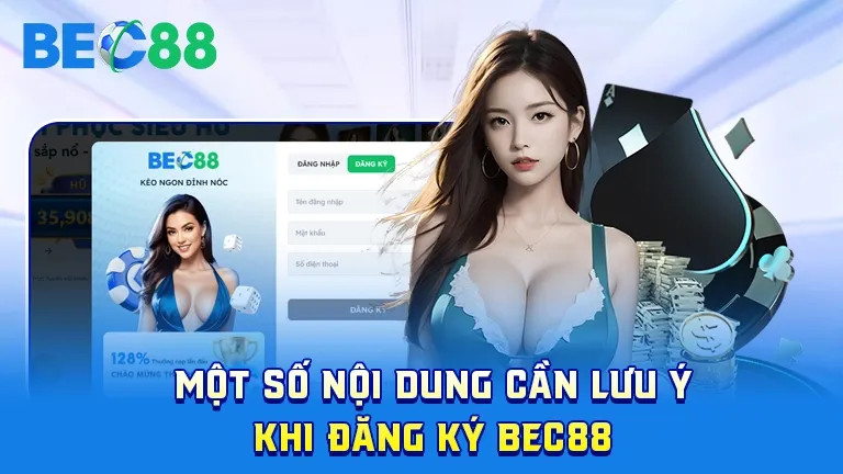 Lưu ý khi đăng ký tài khoản tại BEC88